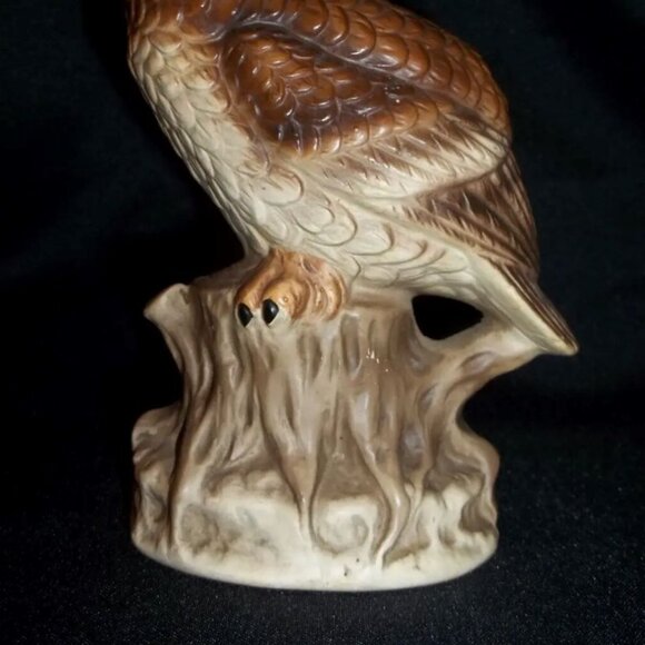 Great Horned Owl Statue Vintage UCGC Ceramic Rare T11 - Picture 4 of 7